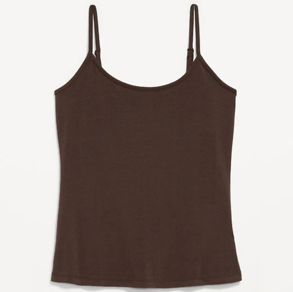 Old Navy Size Small First-Layer Brown Cami Tank Top With Adjustable Straps